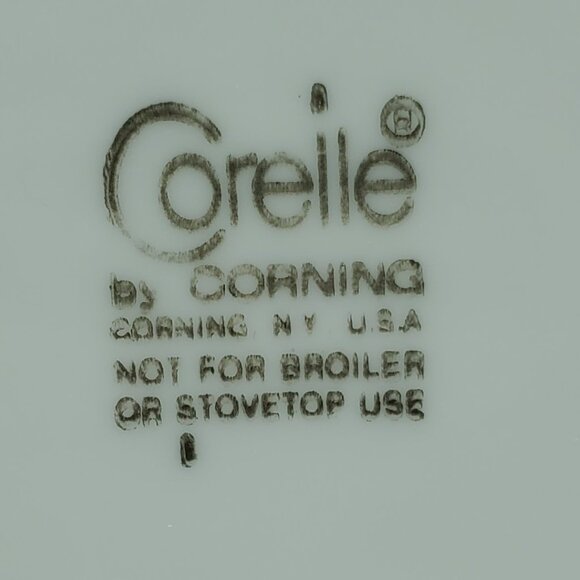 Corelle Woodland Brown Medium Vegetable Serving Bowl Brown Flowers on White Bowl - Picture 5 of 7